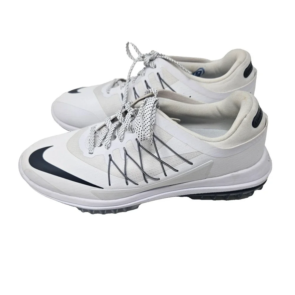Nike Men's Lunar Control Vapor Golf Shoes White Size 8 Wide 849972-100 